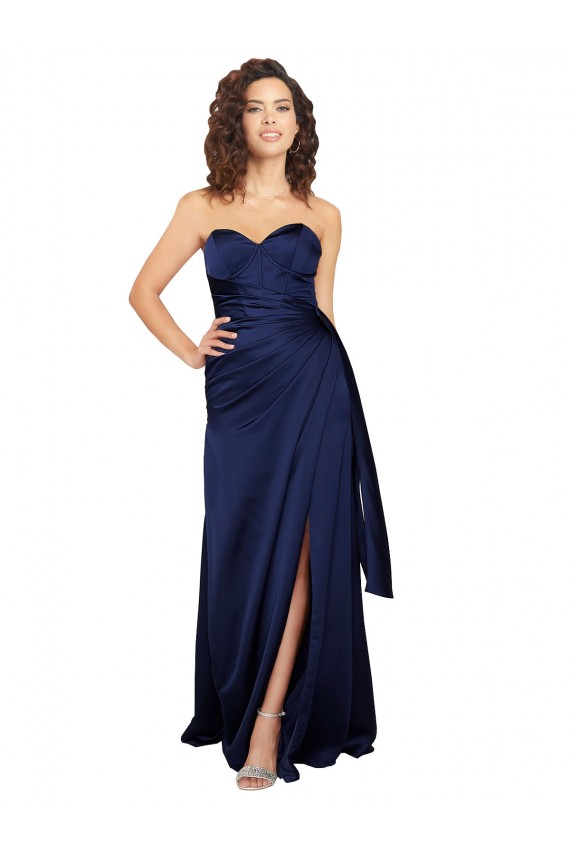 Silk like Satin Sweetheart Long Sleeveless Formal Evening Gown / Prom Dress / Bridesmaid Dress Norwich