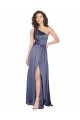 Dusk Silk like Satin One Shoulder Long Sleeveless Formal Evening Gown / Prom Dress / Bridesmaid Dress Norwich