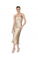 Silk like Satin V-Neck Midi Length Sleeveless Formal Evening Gown / Prom Dress / Bridesmaid Dress Norwich
