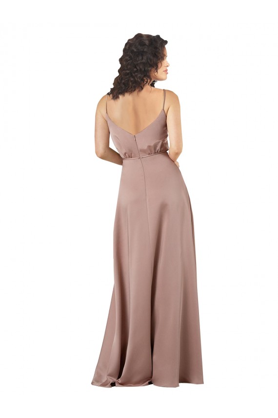 Silk like Satin V-Neck Long Sleeveless Formal Evening Gown / Bridesmaid Dress Norwich