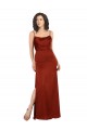 Low Back Red Silk like Satin Spaghetti Straps Long Sleeveless Formal Evening Gown / Prom Dress / Bridesmaid Dress Norwich