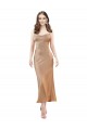 Open Back Rose Gold Silk like Satin Cowl Neck Midi Length Sleeveless Formal Evening Gown / Prom Dress / Bridesmaid Dress Norwich