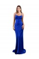 Open Back Royal Blue Silk like Satin Cowl Neck Long Sleeveless Formal Evening Gown / Prom Dress / Bridesmaid Dress Norwich