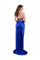Open Back Royal Blue Silk like Satin Cowl Neck Long Sleeveless Formal Evening Gown / Prom Dress / Bridesmaid Dress Norwich