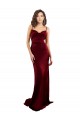 Open Back Burgundy Silk like Satin Cowl Neck Long Sleeveless Formal Evening Gown / Prom Dress / Bridesmaid Dress Norwich