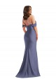 Low Back Silk like Satin Off the Shoulder Long Sleeveless Black Tie Plus Size Evening Gown / Prom Dress / Bridesmaid Dress Norwich