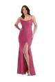 Tie Back Silk like Satin Spaghetti Straps Long Sleeveless Formal Plus Size Evening Gown / Prom Dress / Bridesmaid Dress Norwich