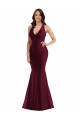 Open Back Silk like Satin V-Neck Long Sleeveless Formal Plus Size Evening Gown / Prom Dress / Bridesmaid Dress Norwich