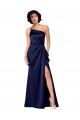 Sapphire Silk like Satin One Shoulder Long Sleeveless Black Tie Evening Gown / Prom Dress / Bridesmaid Dress Norwich