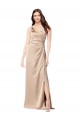 Low Back Champagne Pink Silk like Satin Spaghetti Straps Long Sleeveless Formal Evening Gown / Prom Dress / Bridesmaid Dress Norwich
