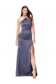 Low Back Dusk Silk like Satin Halter Neck Long Sleeveless Formal Evening Gown / Prom Dress / Bridesmaid Dress Norwich