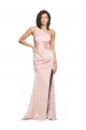 Low Back Silk like Satin One Shoulder Long Sleeveless Formal Evening Gown / Prom Dress / Bridesmaid Dress Norwich