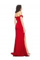 Red Silk like Satin Off the Shoulder Long Sleeveless Formal Evening Gown / Prom Dress / Bridesmaid Dress Norwich