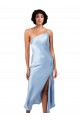 Silk like Satin One Shoulder Midi Length Sleeveless Formal Evening Gown / Prom Dress / Bridesmaid Dress Norwich