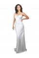 Open Back Silk like Satin Cowl Neck Sweep Train Sleeveless Beach Wedding Dresses Norwich