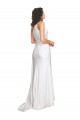 Silk like Satin One Shoulder Long Sleeveless Wedding Dress Norwich