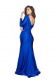 V-Back Silk like Satin V-Neck Long Long Sleeves Formal Evening Gown / Prom Dress / Bridesmaid Dress Norwich