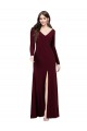 V-Back Spandex V-Neck Long Long Sleeves Prom Dress / Bridesmaid Dress Norwich