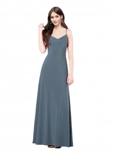 Low Back Spandex V-Neck Long Sleeveless Prom Dress / Bridesmaid Dress Norwich