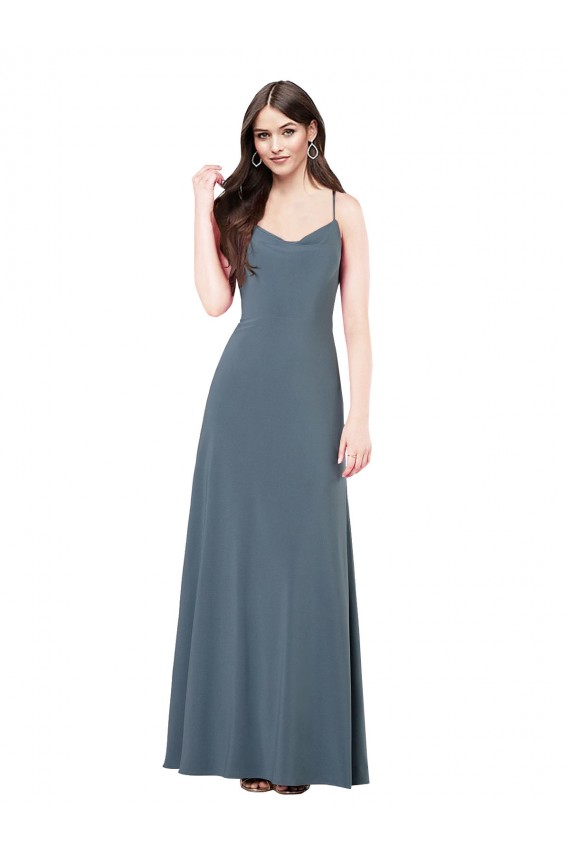 Low Back Spandex V-Neck Long Sleeveless Prom Dress / Bridesmaid Dress Norwich
