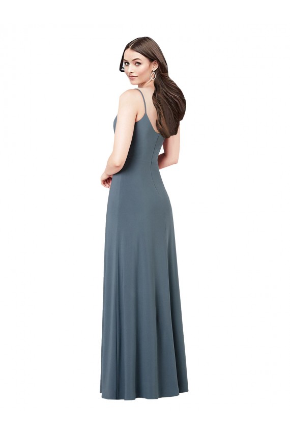 Low Back Spandex V-Neck Long Sleeveless Prom Dress / Bridesmaid Dress Norwich