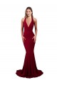 Open Back Burgundy Spandex Halter Neck Long Sleeveless Formal Evening Gown / Prom Dress / Bridesmaid Dress Norwich