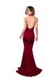 Open Back Burgundy Spandex Halter Neck Long Sleeveless Formal Evening Gown / Prom Dress / Bridesmaid Dress Norwich