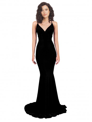 Open Back Spandex V-Neck Long Sleeveless Formal Evening Gown / Prom Dress / Bridesmaid Dress Norwich
