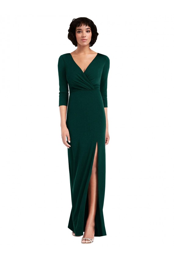 V-Back Spandex V-Neck Long Long Sleeves Formal Evening Gown / Prom Dress / Bridesmaid Dress Norwich