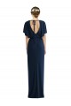 Open Back Spandex Bateau Neck Short Sleeves Long Semi Formal Evening Dress / Prom Dress / Bridesmaid Dress Norwich