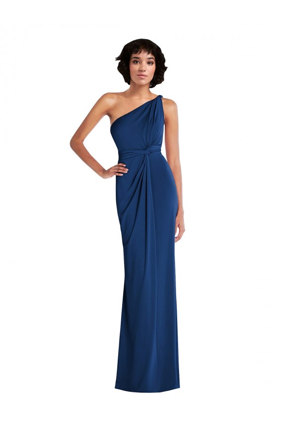 Spandex One Shoulder Long Sleeveless Semi Formal Evening Dress / Prom Dress / Bridesmaid Dress Norwich