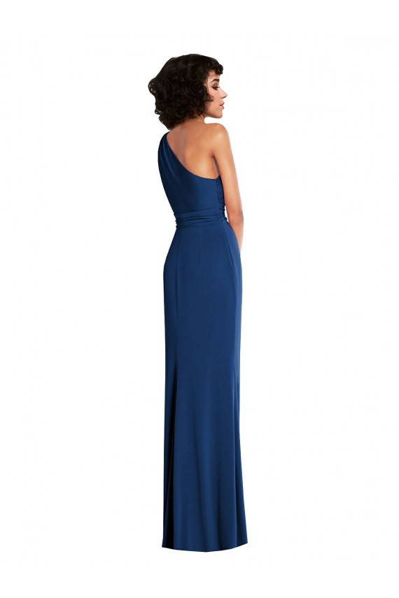 Spandex One Shoulder Long Sleeveless Semi Formal Evening Dress / Prom Dress / Bridesmaid Dress Norwich