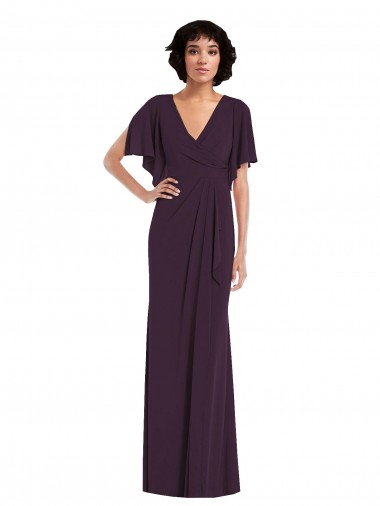Spandex V-Neck Long Split Sleeves Formal Evening Gown / Prom Dress / Bridesmaid Dress Norwich