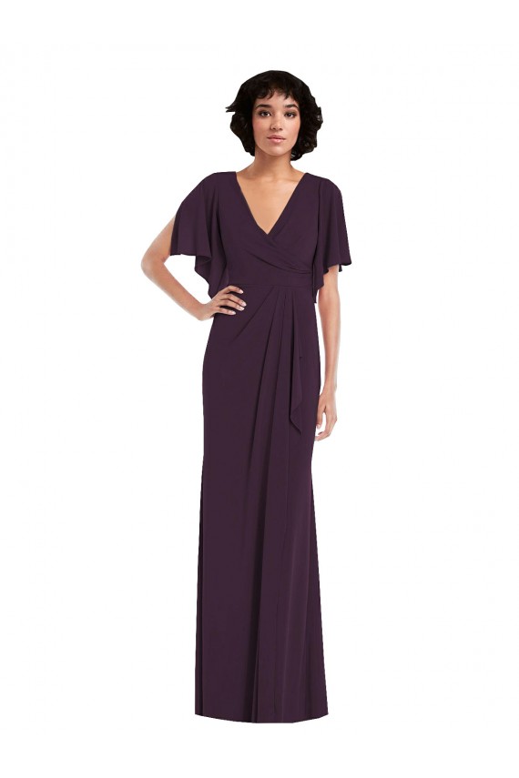 Spandex V-Neck Long Split Sleeves Formal Evening Gown / Prom Dress / Bridesmaid Dress Norwich