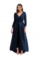 Spandex V-Neck Long Long Sleeves High Low Plus Size Evening Gown / Prom Dress / Bridesmaid Dress Norwich