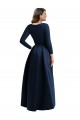 Spandex V-Neck Long Long Sleeves High Low Plus Size Evening Gown / Prom Dress / Bridesmaid Dress Norwich