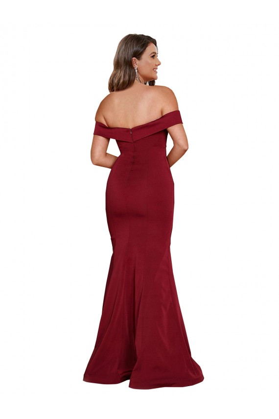 Spandex Off the Shoulder Long Sleeveless Formal Plus Size Evening Gown / Prom Dress / Bridesmaid Dress Norwich