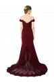 V-Back Stretch Crepe & Lace Off the Shoulder Sweep Train Sleeveless Formal Evening Gown / Prom Dress / Bridesmaid Dress Norwich