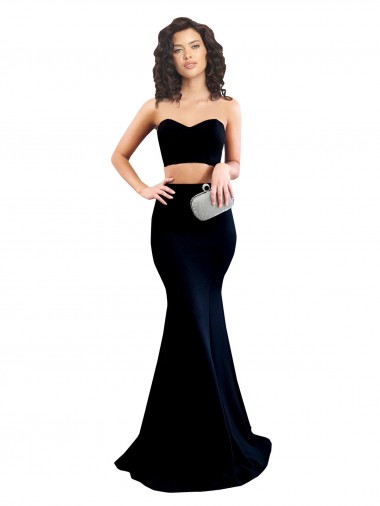Low Back Stretch Crepe High Neck Long Sleeveless Formal Evening Gown / Prom Dress / Bridesmaid Dress Norwich