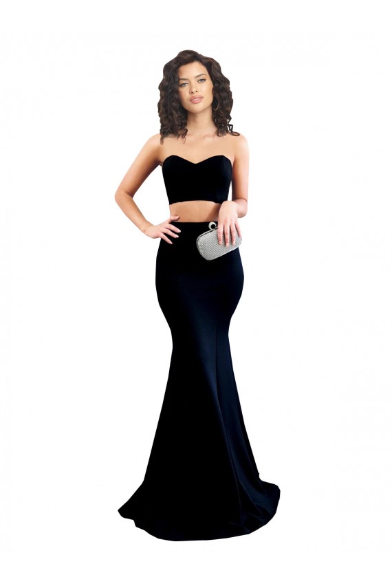 Low Back Stretch Crepe High Neck Long Sleeveless Formal Evening Gown / Prom Dress / Bridesmaid Dress Norwich