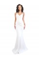 Low Back Stretch Crepe Spaghetti Straps Long Sleeveless Black Tie Evening Gown / Prom Dress / Bridesmaid Dress Norwich