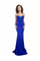 Low Back Royal Blue Stretch Crepe Sweetheart Long Sleeveless Formal Evening Gown / Prom Dress / Bridesmaid Dress Norwich