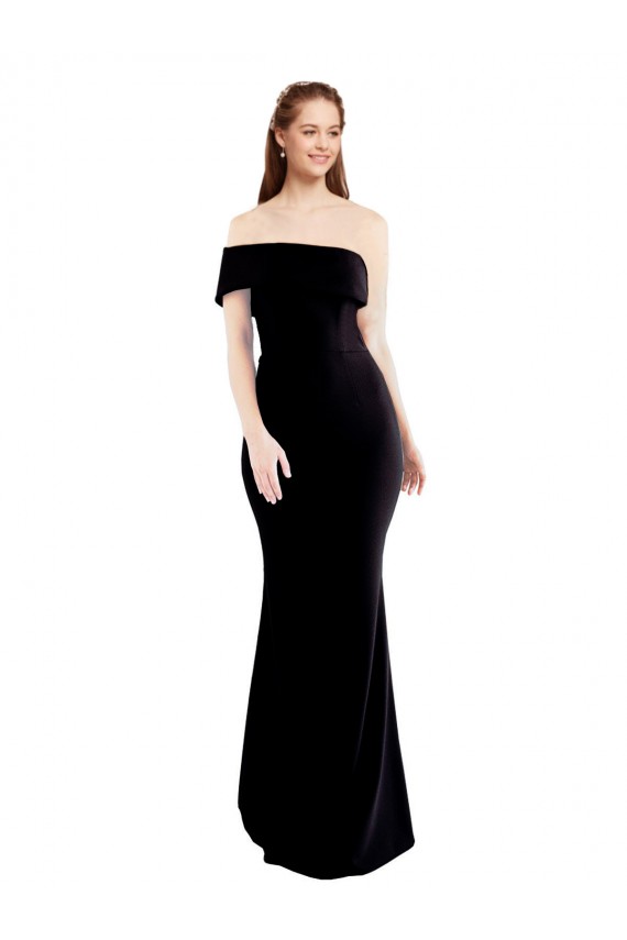 Keyhole Back Stretch Crepe One Shoulder Long Sleeveless Formal Evening Gown / Prom Dress / Bridesmaid Dress Norwich