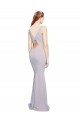 Keyhole Back Stretch Crepe V-Neck Long Sleeveless Formal Evening Gown / Prom Dress / Bridesmaid Dress Norwich