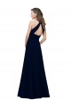 Keyhole Back Stretch Crepe Jewel Neck Long Sleeveless Prom Dress / Bridesmaid Dress Norwich