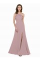 Keyhole Back Stretch Crepe Jewel Neck Long Sleeveless Prom Dress / Bridesmaid Dress Norwich