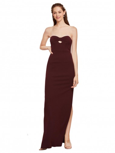 Stretch Crepe Strapless Long Sleeveless Formal Evening Gown / Prom Dress / Bridesmaid Dress Norwich