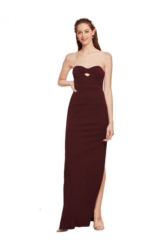 Stretch Crepe Strapless Long Sleeveless Formal Evening Gown / Prom Dress / Bridesmaid Dress Norwich