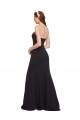Low Back Dark Navy Stretch Crepe Strapless Long Sleeveless Formal Evening Gown / Prom Dress / Bridesmaid Dress Norwich
