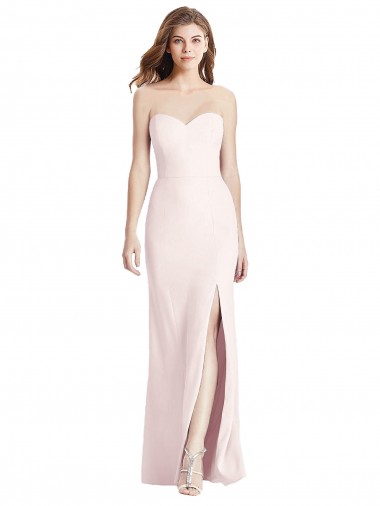 Low Back Stretch Crepe Sweetheart Long Sleeveless Semi Formal Evening Dress / Prom Dress / Bridesmaid Dress Norwich
